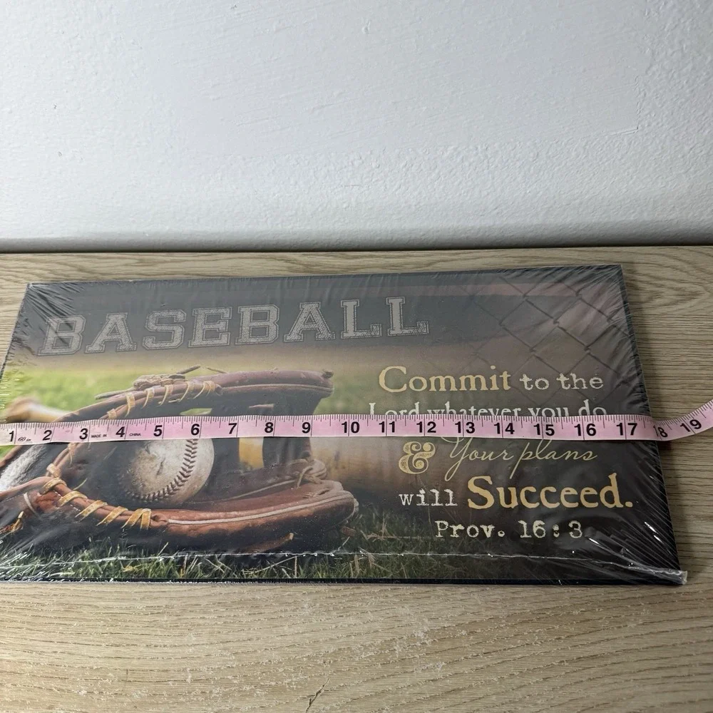 Baseball Christian Wall Decor Proverbs 16:3 Commit‎ To The Lord You Will Succeed